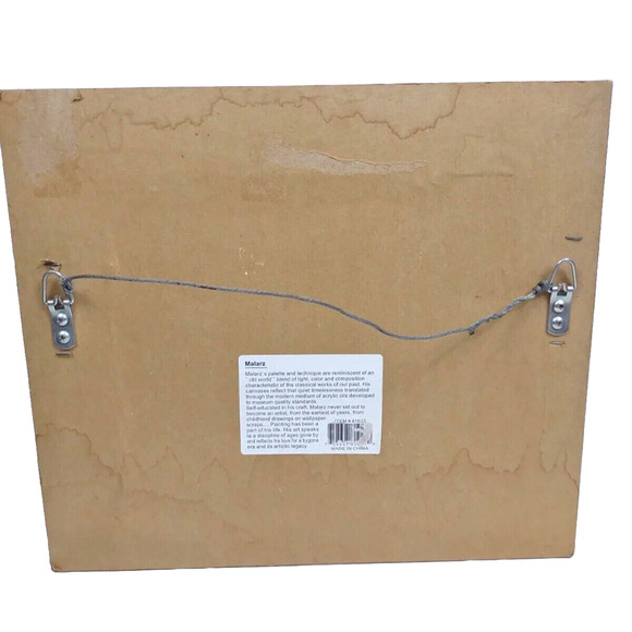 Framed Double Matted Print Leaving Out by Malarz 16" x 14" Sailboats Palm Trees - Picture 2 of 9